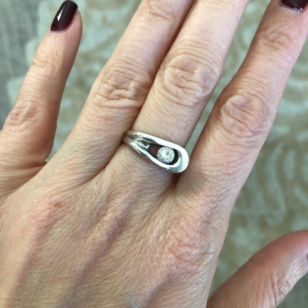 Unique Sterling Silver Statement Ring - image 1